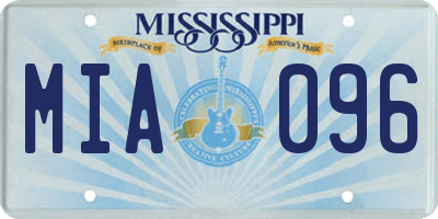 MS license plate MIA096