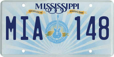 MS license plate MIA148