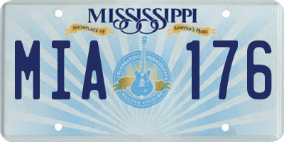 MS license plate MIA176