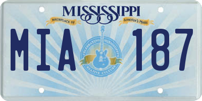 MS license plate MIA187