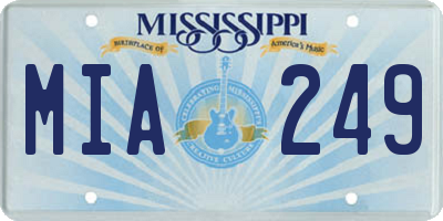 MS license plate MIA249