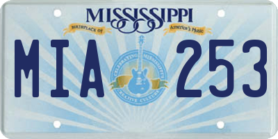 MS license plate MIA253