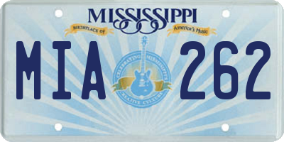 MS license plate MIA262