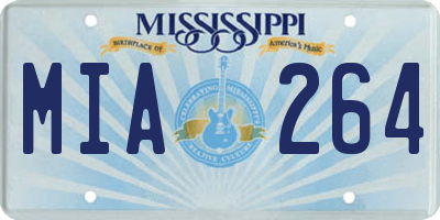MS license plate MIA264