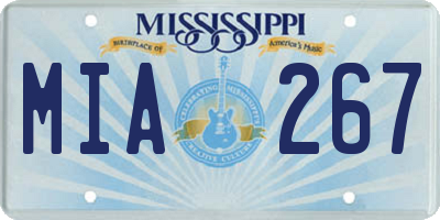 MS license plate MIA267