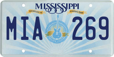 MS license plate MIA269