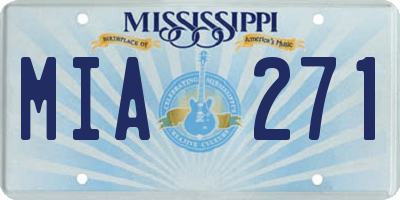 MS license plate MIA271