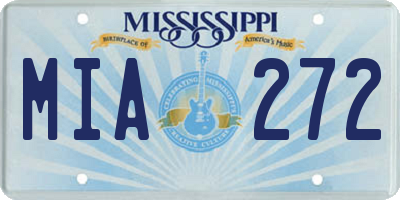 MS license plate MIA272