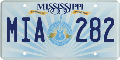 MS license plate MIA282