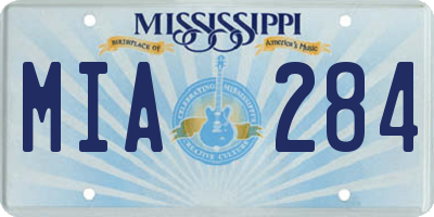 MS license plate MIA284