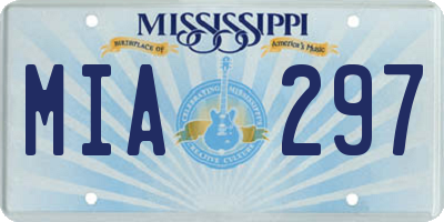 MS license plate MIA297