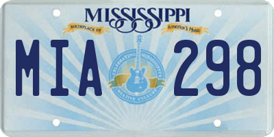 MS license plate MIA298