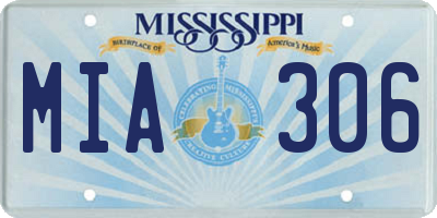 MS license plate MIA306