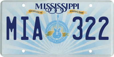 MS license plate MIA322