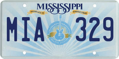 MS license plate MIA329