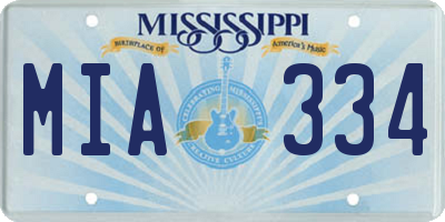 MS license plate MIA334