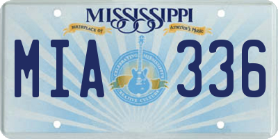 MS license plate MIA336
