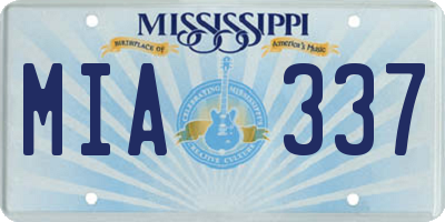 MS license plate MIA337