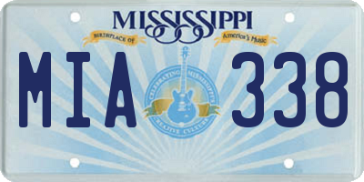 MS license plate MIA338