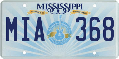 MS license plate MIA368