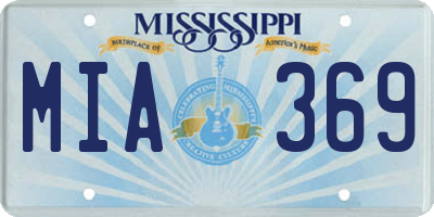 MS license plate MIA369