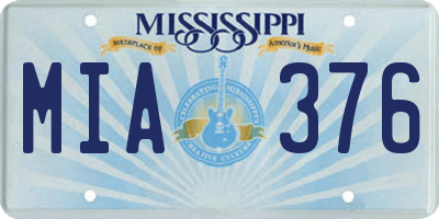 MS license plate MIA376