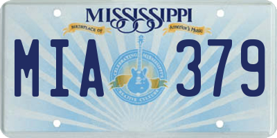 MS license plate MIA379