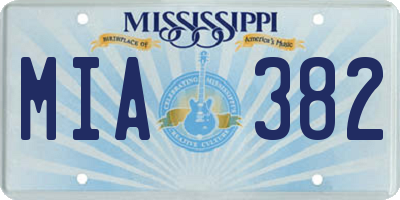 MS license plate MIA382