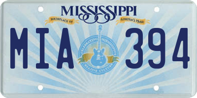 MS license plate MIA394