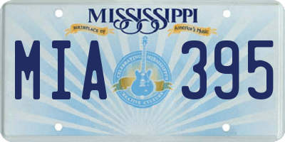 MS license plate MIA395