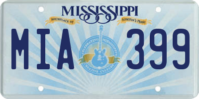 MS license plate MIA399