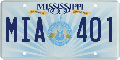 MS license plate MIA401