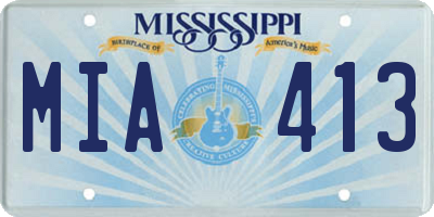 MS license plate MIA413