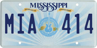 MS license plate MIA414