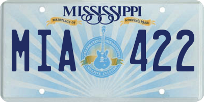 MS license plate MIA422