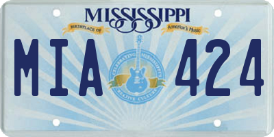MS license plate MIA424
