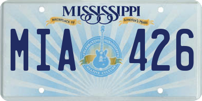 MS license plate MIA426