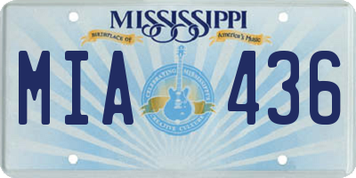 MS license plate MIA436