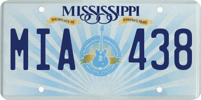 MS license plate MIA438
