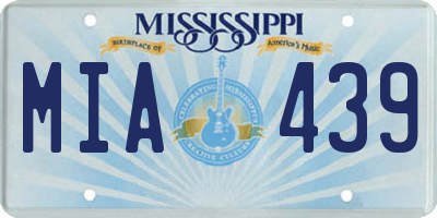 MS license plate MIA439