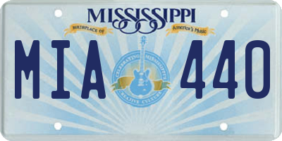 MS license plate MIA440
