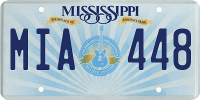 MS license plate MIA448