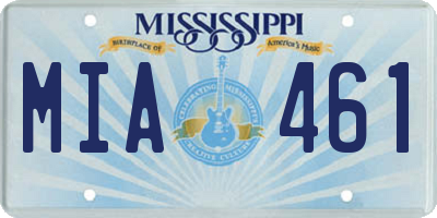 MS license plate MIA461