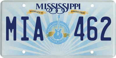 MS license plate MIA462