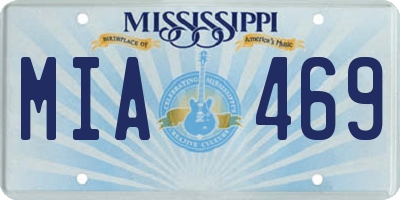 MS license plate MIA469