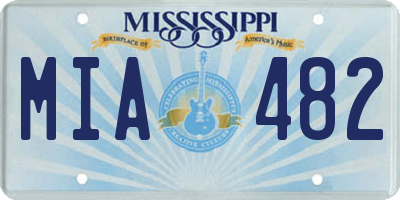 MS license plate MIA482