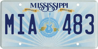 MS license plate MIA483