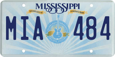MS license plate MIA484