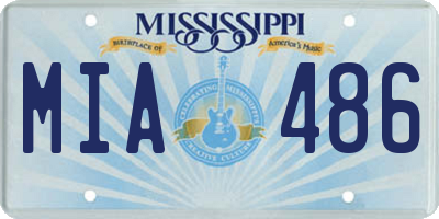 MS license plate MIA486