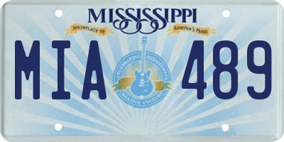 MS license plate MIA489
